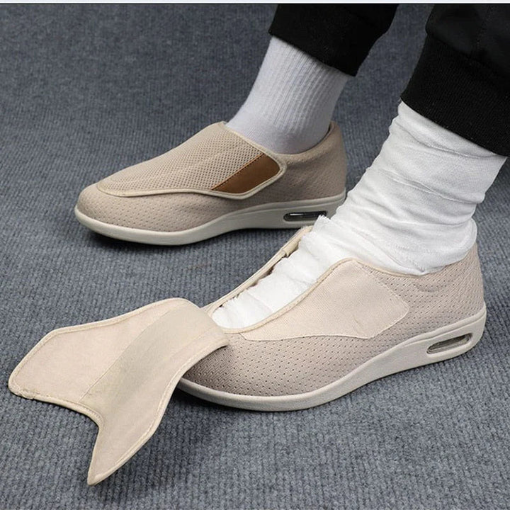 Chloe Stretch No-Tie Wide Shoes with Adjustable Closure