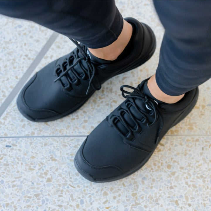 Stride Cushion Work Shoes for Comfort & Pain-Free | Non-Slip, Easy to Clean, Fluid-Resistant