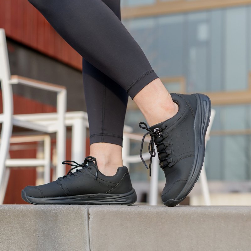 Stride Cushion Work Shoes for Comfort & Pain-Free | Non-Slip, Easy to Clean, Fluid-Resistant