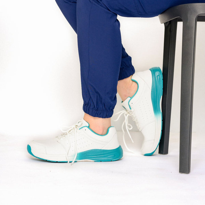 Stride Cushion Work Shoes for Comfort & Pain-Free | Non-Slip, Easy to Clean, Fluid-Resistant