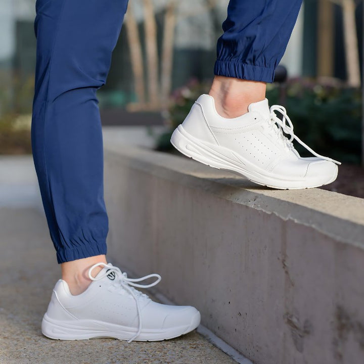 Stride Cushion Work Shoes for Comfort & Pain-Free | Non-Slip, Easy to Clean, Fluid-Resistant